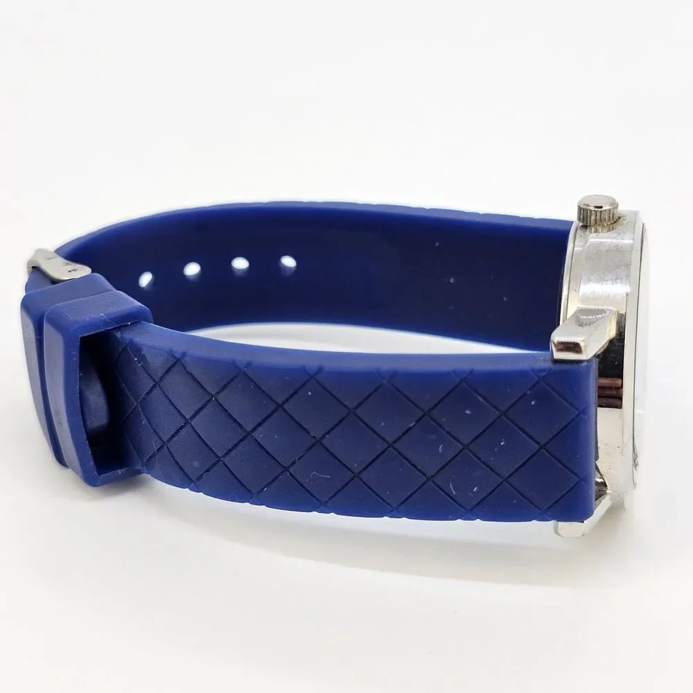 NY &‎ C Women's Watch 35MM Blue Dial Blue Plastic Bands New Battery